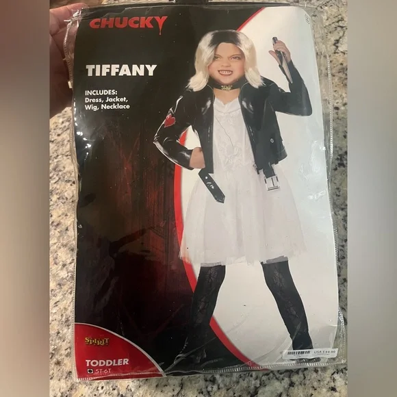 Spirit Chucky Tiffany Kids Costume - Black and White - Picture 2 of 9